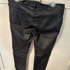 Seven for all mankind coated denim skinny jeans